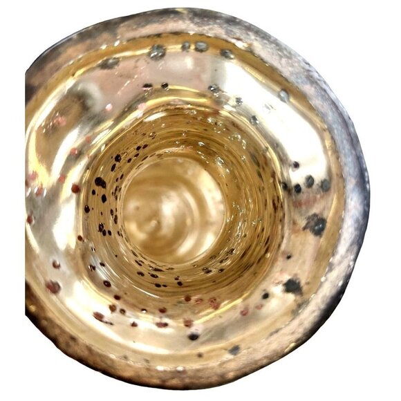 Gold Mirrored backed crackle floral Vase. Mid Century Modern Decor Home Decor Ce - Picture 5 of 8